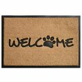 Configuracion 24 x 36 in. Welcome Paw Rectangular Doormat Natural & Black CO3367105